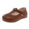 Sapatos para Meninas Primavera e Outono 2025 Novos Moda com Sola Macia Sapatilhas Infantis para Bebês Meninas Sapatos Pequenos de Couro de Princesa