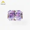 Moissanita de Color Piedra Preciosa Wuzhou Corte Radiante Irregular 1-3 Quilates Pasó la Prueba del Bolígrafo Detector de Diamantes Juego en 18K