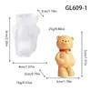 Molde de Silicona de Oso Campana 3D Oso de Pie de Dibujos Animados Molde para Velas Aromáticas Yeso Fondant Chocolate DIY