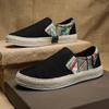 Sapatos de Pano Masculinos 2025 Novo Verão Respirável Casual Slip-on Feito à Mão Sapatos de Lona Masculinos Velha Pequim