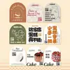 Adesivos de confeitaria logo de loja de bolos embalagem QR code autoadesivo caixa de presente etiqueta de vedação de marca design de etiqueta