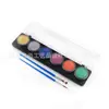 Liu Ping Craft Conjunto de Tintas Redondo 6 Cores 10g, Conjunto de Tintas à Base de Água para Crianças e Adultos, Tipo de Uso Geral