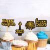 Tarjeta decorativa de inserción para cupcakes con temática de Año Nuevo de Amazon 2023