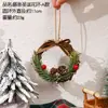 Guirnalda de Ratán Navideña Decoración Colgante para Puerta de Habitación Puerta de Entrada Árbol de Navidad Decoración de Ventana Pequeños Regalos Decoraciones Colgantes de Año Nuevo