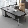 Escritorio ejecutivo minimalista de alta gama, escritorio sofisticado para jefe, juego completo de escritorio y silla para oficina de gerente ejecutivo, juego completo