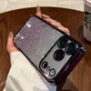 Capa de Celular TPU Galvanizado com Glitter Adequada para Apple 17Promax Capa Protetora com Película de Lente Abrangente Iphone16Pro