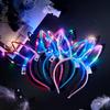 Orejas de Conejo de Peluche con LED Diadema Luminosa Lindo Creativo Conejo Flash Luminoso Accesorios para el Cabello Diadema Orejas de Gato Venta al por Mayor