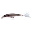 Cebo Mino Luya de 9 cm/7 g, anzuelo de cola con pluma de plástico duro, cebo artificial biónico, cebo artificial con cuentas, productos de pesca