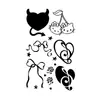 Nuevas pegatinas de tatuajes de purpurina creativas de bricolaje transfronterizas de Amazon para niños y adultos, Y2K Navidad Halloween