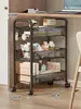 Estantería de almacenamiento para carrito de dormitorio, estantería pequeña debajo del escritorio del dormitorio, móvil con ruedas, armario de almacenamiento multicapa para aperitivos