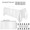 Amazon Hot Sale Sade Cloth Toalha de Mesa de Cetim Coberta Retangular Toalha de Mesa de Seda Brilhante Banquete de Casamento Decorações de Mesa de Jantar
