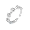 Anillos para Mujer, Estilo Europeo y Americano, Nuevos Anillos de Circonita Transfronterizos, Lujo Ligero, Sensación de Alta Gama, Serie Plateada, Exquisitos, Modernos, Versátiles