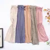 Calças femininas de verão, calças femininas de comércio exterior, seda gelada, perna larga, novo estilo, calças finas para homens pequenos, verticais, retas, cintura alta, calças casuais, esfregão