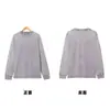 Camisa básica de manga longa 230g, algodão puro, lavada, estilo vintage, nova para outono/inverno, roupa íntima casual com logo personalizado, marca da moda