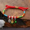 Festival del Bote del Dragón zongzi pulsera tejida a mano estilo nacional cuerda roja cuerda colorida aleación conejo pulsera de mano pequeños regalos al por mayor