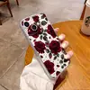 Funda Transparente y Ligera para Teléfono Móvil para Apple 18Promax Estilo Simple Flor Rosa Funda para Teléfono Móvil Anti-Caída Iphone17 Venta al por Mayor