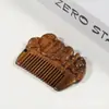 Peine de Sándalo Verde Mini Portátil de Bolsillo Doce Signos del Zodiaco Logo Personalizado Peine de Madera Regalo para Mujer Peine para Bebé