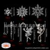 Navidad copo de nieve acrílico ángel gota de agua carámbano árbol de Navidad cristal línea decoración traje decoración fiesta de Navidad
