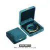 Caja de Joyería con Esquinas Redondeadas y Hebilla Dorada, Delicada Caja de Terciopelo para Anillos, Caja para Collares, Caja para Pulseras, Caja de Regalo de Embalaje para Joyería de Hierro