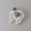 Orejeras para bebé estilo coreano ins otoño e invierno nuevo cálido a prueba de frío sombrero cómodo para bebé Doble Bola suave pegajoso gorro de pie moda