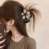 Pinzas para el pelo de lazo estilo coreano, accesorios para el pelo de alta gama, pinzas de tiburón, horquillas exquisitas para mujeres jóvenes, pinzas para el pelo de otoño e invierno para la parte trasera de la cabeza