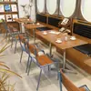 Celebridad de Internet Tienda de Postres de Té de Leche Tarjeta Comercial Asiento Sofá Comida Ligera Restaurante Sencillo Mesa Tablero Oceánico Mesa de Cafetería Combinación de Mesa y Silla
