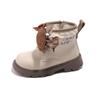 Botas Estilo Britânico Ins 2026 Outono e Inverno Novas Estilo Coreano Fofas e Adoráveis Meninas Pelúcia de Coelho Botas Curtas de Solado Grosso