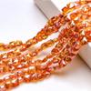 Contas de vidro de grade quadrada plana de 8 mm galvanizadas multicoloridas pulseira colar joias acessórios de joias artesanais faça você mesmo