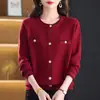 Nuevos Tops de Moda 2026 para Madres, Tejidos de Punto Holgados de Manga Larga para Personas de Mediana Edad y Mayores, Chaqueta Versátil Elegante y que Reduce la Edad