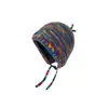 Nuevo Sombrero Arcoíris Dulce de Otoño e Invierno para Mujer, Gorro de Punto Cálido con Protección para las Orejas, Gorro sin Visera, Gorro de Lana, Gorro Baotou