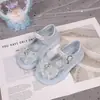 Sapatos de Cristal para Meninas Primavera e Outono Sapatos de Princesa Infantis 2026 Novos Sapatos de Couro para Meninas Elsa Strass Sapatos de Bebê com Solado Macio