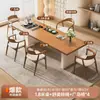Juego de mesa de té y sillas de madera maciza para uso doméstico, diseño minimalista moderno, mesa de té de estilo nuevo para preparar té, adecuada para el hogar, lujo ligero, recepción y uso de oficina