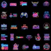 50 Pegatinas de Estilo Neón para Consola de Juegos y Controladores de Juegos, Pegatinas de Graffiti Personalizadas Neón para Cuaderno, Taza de Agua, Patineta, Pegatinas Impermeables