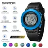 Reloj para Estudiantes de Secundaria Sanda para Hombres y Mujeres, Multifuncional, Colorido, Luminoso, Resistente al Agua, Pantalla Única para Deportes al Aire Libre, Reloj con Snooze