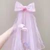 Horquilla de Velos de Moño de Cinta de Ensueño para Niñas, Accesorio de Peinado Prop para Sesión de Fotos de Cumpleaños Super Hada