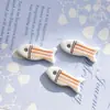 Colgante de Cuenta de Cerámica de Pez de Dibujos Animados Colorido y Lindo para Pulsera DIY, Collar, Encanto, Accesorios de Joyería al por Mayor