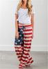 0930 modelo 2017 AliExpress Amazon versión popular moda estampado bandera americana leggings ajustados pantalones casuales