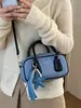 Nova moda outono de 2026, bolsa Boston simples texturizada, bolsa de ombro e transversal vintage de alto valor em formato de travesseiro