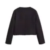Amazon Transfronterizo Mayorista Europeo y Americano Otoño 2024 Nueva Moda Casual Holgada Chaqueta Corta con Solapa