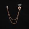 Broches Estilo Europeo y Americano para Hombres y Mujeres, Cadena de Traje Estilo Británico, Insignia Personalizada para Abrigo, Pin Elegante con Diseño Tachonado de Diamantes