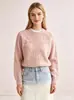 Suéter de punto lindo con diseño de puntos, cuello redondo, estilo europeo y americano, transfronterizo, para mujer, nuevo, versátil para otoño e invierno, tejido suelto