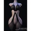 Body Sexy de Entrepierna Abierta con Cuello Halter Elástico, Tirantes Cruzados y Diseño Ajustado, un Artículo Popular Transfronterizo