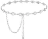 Corrente de Cintura de Flor de Metal com Design de Nicho para Mulheres, Corrente de Decoração Fashion e de Alto Padrão para Vestidos ou Calças, Cinto de Corrente Estilo Ins