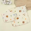 Baberos de Gasa de Algodón Puro Clase A, Baberos Triangulares para Bebé, Toallas Cuadradas Suaves Absorbentes para Recién Nacidos, Toallitas Faciales para Bebé
