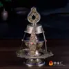 Garrafa Tesouro Changshou Cobre Nepales Banhado a Ouro Ornamentos Esculpidos Enchimento Top Suprimento Ornamentos Rituais de Buda Altura 24cm