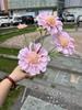 Nueva simulación margarita amarilla fábrica de comercio exterior 6 ruedas pico crisantemo boda hogar suave belleza Chen flores falsas al por mayor