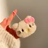 Chaveiro de pelúcia fofo, chaveiro de desenho animado criativo, pingente de bolsa de pelúcia, acessório feminino