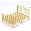 Cama de ferro espessada reforçada simples moderna cama princesa celebridade 1,8m cama de casal nórdica individual 1m cama de ferro