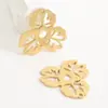 Aço Inoxidável 304 Pingente de Flor Transfronteiriço Acessórios Moda DIY Colar Pulseira Joias Pingente de Laço Vazado Lote