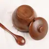 Tarro de Condimentos de Madera Japonés, Tarro de Condimentos de Madera de Azufaifo, Salero Retro de Madera Maciza, Fabricante Mayorista de Caja de Almacenamiento de Condimentos para Cocina